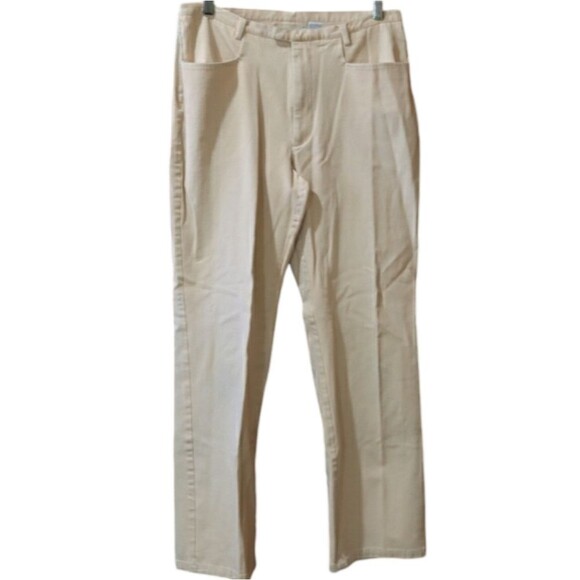 Preview Vintage Tan Straight-Leg Pants 90s Boho Minimalist Neutral Classic 12 - Picture 1 of 9